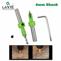 lavie 1pc 8mm shank hss woodworking ti countersink router bit screw extractor remon demolition wood, 3.2mm