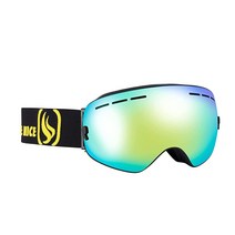 BENICE 스키 고글 스노보드 고글 탈착식 렌즈, Revo Gold/Vlt 8%