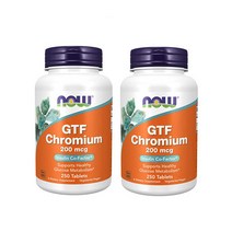 나우푸드 GTF 크롬 200 mcg 250개입 타블렛, 2개묶음, 1