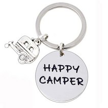 미니트레일러 미니카고트레일러 캠핑 트롤리 웨건 해피 캠핑 키 체인 하이킹 RV 트레일러 쥬얼리 애호가, 한개옵션1, 01 Silver