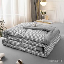 TANC BestStar 세탁이 가능한 면 전체 얇은 여름이불, 카페줄무늬200*230