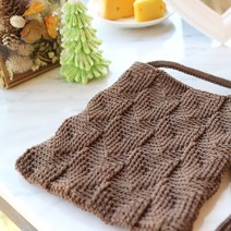 [프롬멜팅]코바늘DIY 입체하트크로스백 미니가방만들기 뜨개키트 손뜨개패키지 KIT, 그레이라벤더