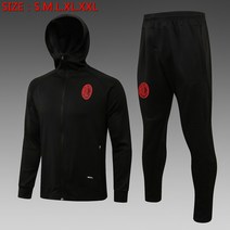 2021/22 AC밀란 블랙 후드 트레이닝복