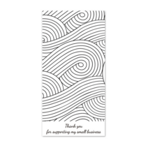 메리롱 선물 포장용 패턴 직사각 감사스티커 5x10cm 50매, 패턴b