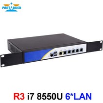 Partaker R3 방화벽 어플라이언스 인텔 코어 i7 8550U pfSense 6 * I-211 기가비트 랜 하드웨어 8G RAM 256G SSD