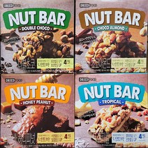 DRIED FOOD 너트바 더블초코 초코아몬드 허니피넛 트로피칼 140g (35g X 4개입) / 4종 택1, 2.초코아몬드