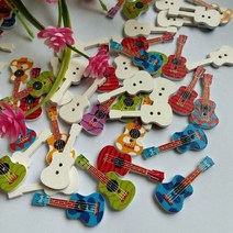 혼합 색상 나무 단추 기타 패턴 장식 2 구멍 바느질 액세서리 botones 공예 DIY, 01 Mix color