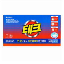 LG생활건강 테크 간편시트 후레쉬브리즈 36매 1팩