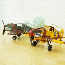 전투기모형 군용기 미니어쳐 밀리터리 엔틱비행기, Yellow