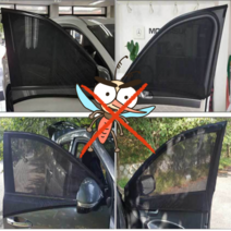 올뉴카니발 뒷유리차량용가리개 방충망 차박커튼 자동차트렁크 자동차 햇볕차단 햇빛가리개, 썬쉐이드 풀커버 뒷열(L)2P