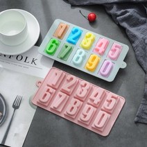 몰드몰 실리콘몰드 - 숫자몰드 (10구) 넘버몰드