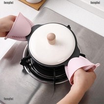 【FF】Microwave 미트 논슬립 장갑 실리콘 손 보호대 내열성 미테, 회색