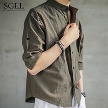 린넨 셔츠 남성 여름 반팔 매우 요정 흰색 셔츠 느슨한 중국 스타일의면과 린넨 반팔 셔츠 남성 재킷