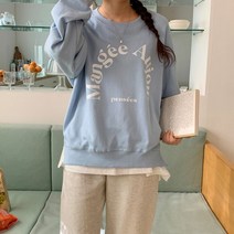 디오트 턴레스 라운드넥 영문 레터링 루즈핏 맨투맨