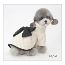 티피/Teepie 가을 겨울 반려견용 면솜 패딩옷, 화이트