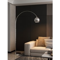 이탈리아 장스탠드 라이트 럭셔리 낚시 플로어 램프 북유럽 거실 디자인 침실 소파 사이드, 큰검정(따뜻한빛)