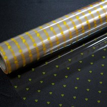 나모몰 투명포장지 53cmx19m, 1롤, 1도하트_노랑