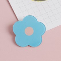 가방 의류 포인트 악세서리 패션핀브로치 키치 플라워 뱃지 블루