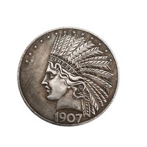 화폐 수집 주화 기념 옛날 1907 미국 기념 동전 소장용 황동 공예 홈 인테리어 데스크탑 장식품 선물, 02 Coin 02