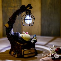 실내 무드등 아기자기 인테리어 소품 캐릭터 피규어 미니어처 무드등 장식 토토로 원피스, 가오나시토끼+선물봉투
