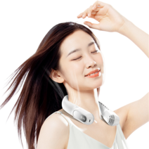 운동 휴대용 무선 목걸이선풍기 대용량 4000mah선풍기 휴대용 간편 넥밴드 선풍기, 블루색