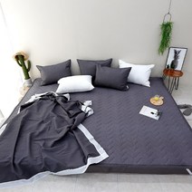 굿몽 고정밴딩 패밀리 침대 패드 (맞춤가능), 샤카_발리차콜