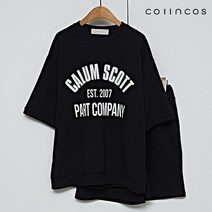 [코인코즈] 칼럼 티셔츠 허리 밴딩 숏 팬츠 셋업 (IY3SO3170)