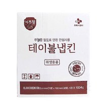 CJ 이츠웰 테이블냅킨 8000매 (80매 X100속)