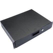 허브랙 서랍장 서버랙 내부 보관함 2U 블랙, 1개