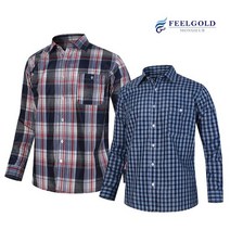 브랜드없음 [필골드] 남성 데일리 체크 남방셔츠 YS3512