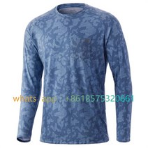 바다 낚시복 민물 피싱웨어 Huk 남성용 카모 긴 소매 셔츠 낚시 보호 자외선 차단 코트, [07] xxxxl, [04] 4