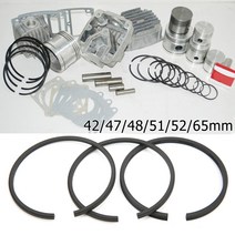 에어실린더 공압실린더 3pcs 공기 압축기 피스톤 링 공압 부품 42-65mm 적용, 52mm