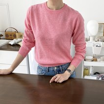 데일트 여성 부드러운 캐시미어 라운드 니트