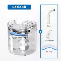 로제코 ROJECO 고양이 애완동물 정수기 음수대 스테인레스 자동 급수, Basick Kit 1+2L