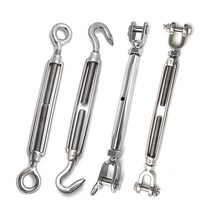 대광와이어로프 스텐 턴버클 와이어 서스 SUS304 덤버클, 호환 스텐턴버클M10(3/8인치) 한쪽씩 원형&후크, 1개