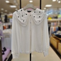 셀덴 NC13 빅카라 자수 블라우스 EDBL22W52