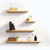 휴니드 마호가니 원목 벽선반 나무 무지주 미니 무도장 다용도 수납 벽걸이 선반, 월넛