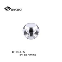 Bykski 3 웨이/4 큐빅 분배기 피팅 G1/4 여성 멀티 PC 물 냉각 커넥터 어댑터 B-TE3-X/B-TE4-X, 04 Silver_01 3way