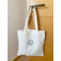 에버조이 심플 미소 캔버스 에코백