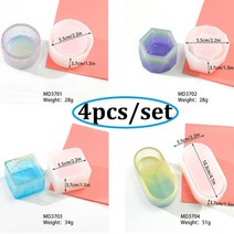 레진아트 세트 재료 몰드 파츠 실리콘 몰드 다육 식물에 대 한 화분 콘크리트 금형 diy 공예 시멘트 점토 금형 라운드 컨테이너 석고 금형 촛불 금형, 4pcs 화분