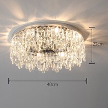 실링팬 미니실링팬 씰링팬북유럽 모던 스타일 크리스탈 천장 샹들리에 LED 럭셔리 분위기 라운드 거실 다, 01 A1_01 3 colors Led