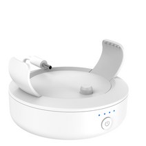 스피커 우퍼 명품 문걸이선반 ㄷ자선반 에어컨 스탠드 받침대 homemount 5000mah 배터리 베이스 for nest mini 2nd gen 충전기 google smart, 하얀