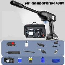 고압세척기무선 세차 휴대용 고압 워터 펌프 150-600W 24V 48Vf 거품 발사기 청소 자동차 장비, 04 주황색