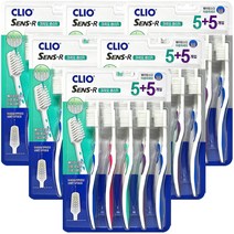 [크리오] 센스R 베이킹소다 이중미세모 칫솔 5+5개입, 총 60개