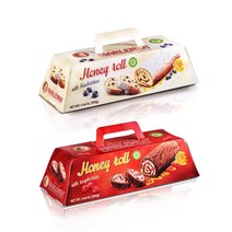 [말렌카] 케이크 꿀 무방부제 롤 300g 2종, 02. 라즈베리 롤 300g