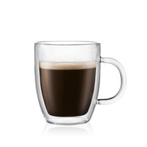Bodum 비스트로 커피 머그잔 투명 2개 세트, A