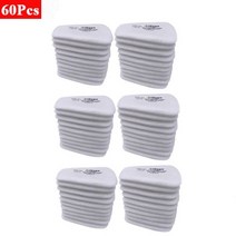 산업용 먼지 필터 면 10/150 개 5N11 6200/7502/6800 화학 호흡기 가스 마스크 액세서리로 교체 가능, 60 피스 Filter cotton