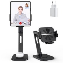 MAKAQI 폴드4/3/2 무선충전거치대 2in1 핸드폰 무선충전기 아이폰 에어팟 호환 F10-S11, 블랙