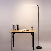 LED 플로어 스탠드 램프 거실 침실 작업 독서 눈보호, 15와트 버튼 자연광