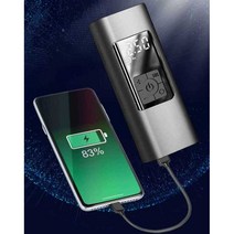 자동차 공기압 펌프 타이어 에어 펌프 충전용 자전거, 6000mAh+기본악세사리+공기압력계